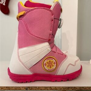 Burton Kids Zipline Boa Snowboard Boots Size 4k Pink